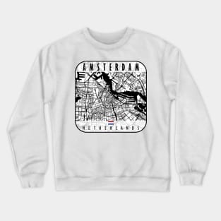 Amsterdam Map Netherlands Crewneck Sweatshirt